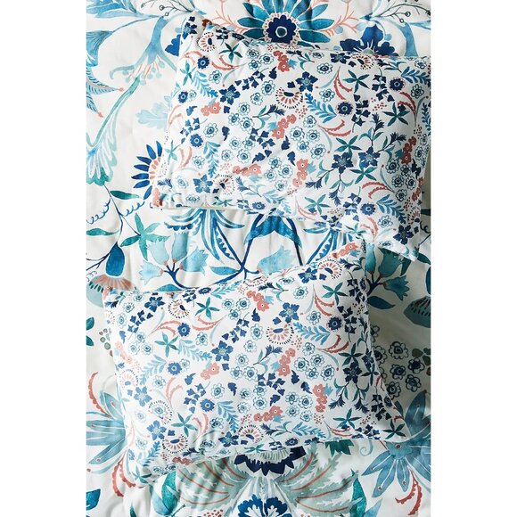 Anthropologie Velvet Hollyhock King Shams Set of 2 NWT $98 - Picture 1 of 3